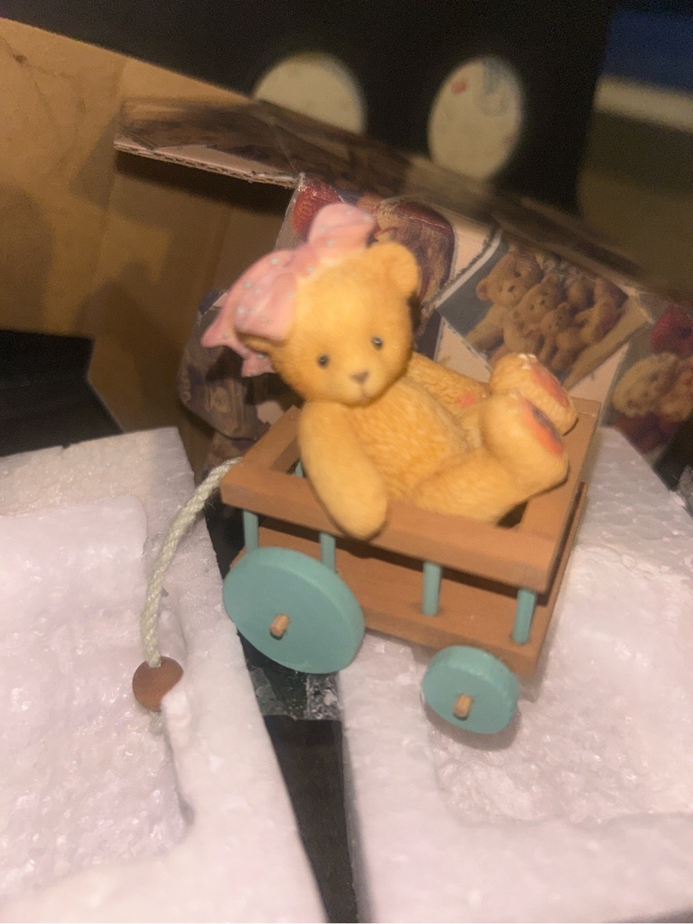 Cherished Teddies 537268 A Journey With You Is One To Remember Bear On Cart Mini
